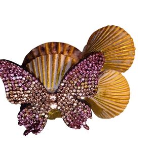 Elegant Butterfly Shell Brooch